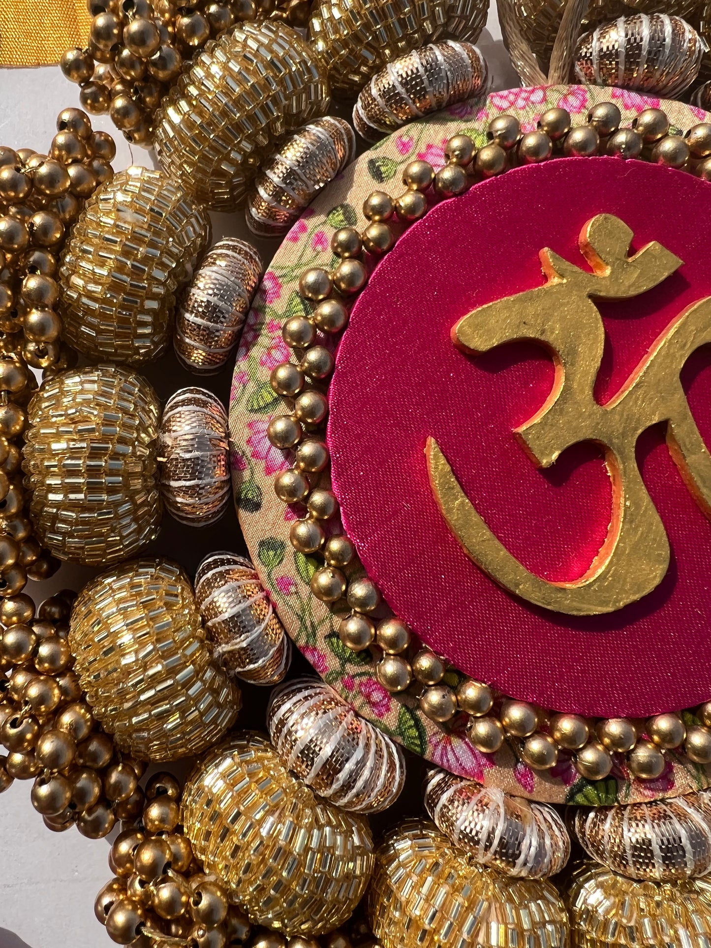 Chaandbali OM Pallet: OG Inflorescence Divine Pichwai + Maroon Navratna Patola