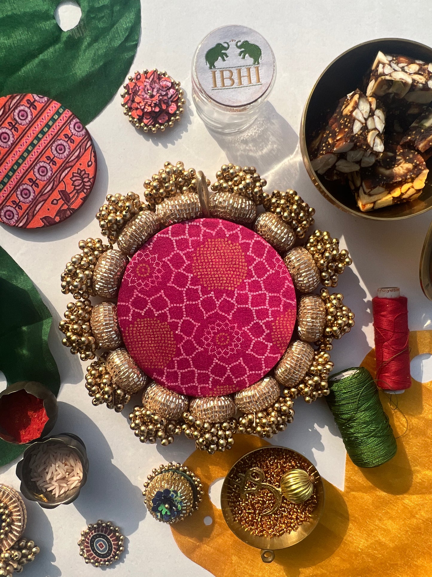 Diva Diya : Rosie Rani Bandhej + Bottle Green Hathi Popat Patola