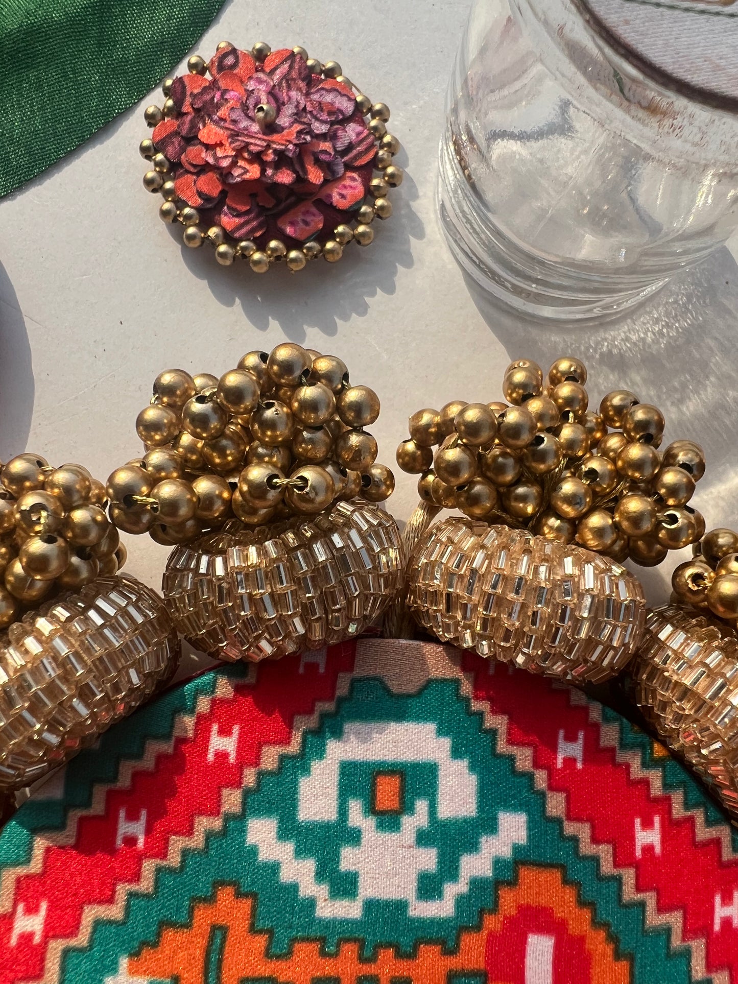 Diva Diya : Rosie Rani Bandhej + Bottle Green Hathi Popat Patola
