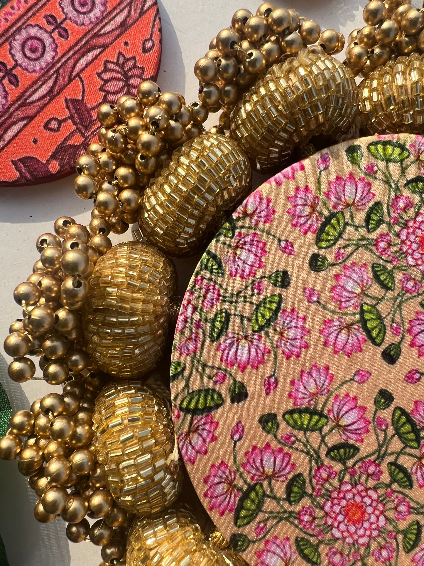 Diva Diya : OG Infloresence Divine Pichwai + Maroon Navratna Patola