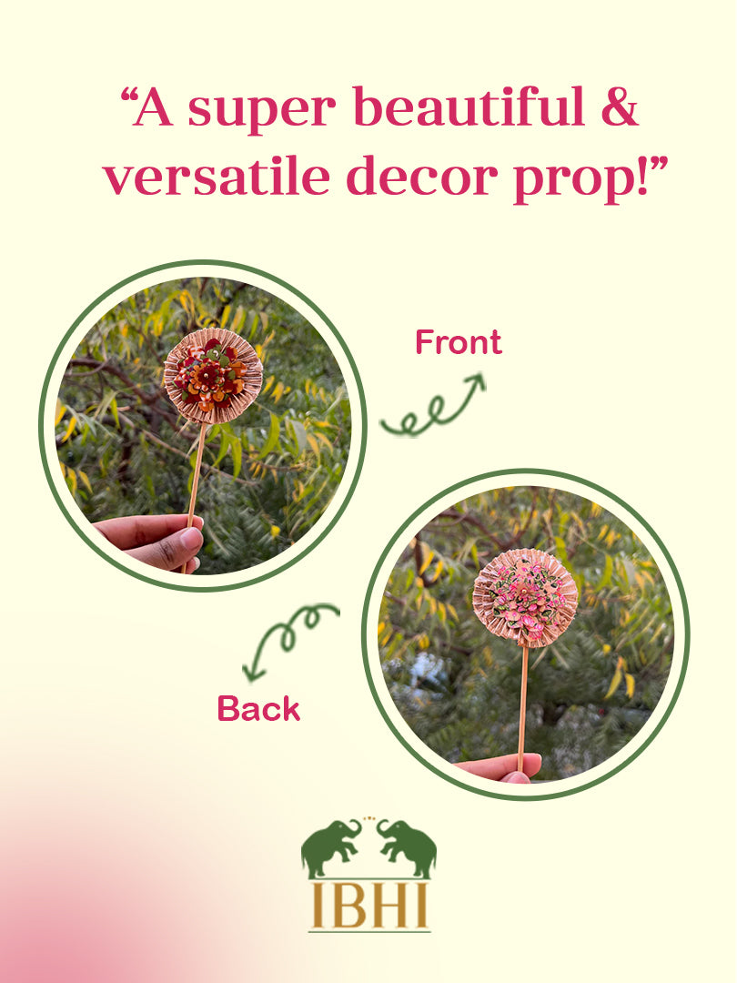 Maroon Navratna Patola + OG Inflorescence Divine Pichwai Trinket
