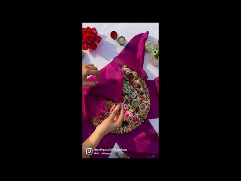 CANNOT NOT LIKE Bottle Green & Pink Navratna Patola Ensemble