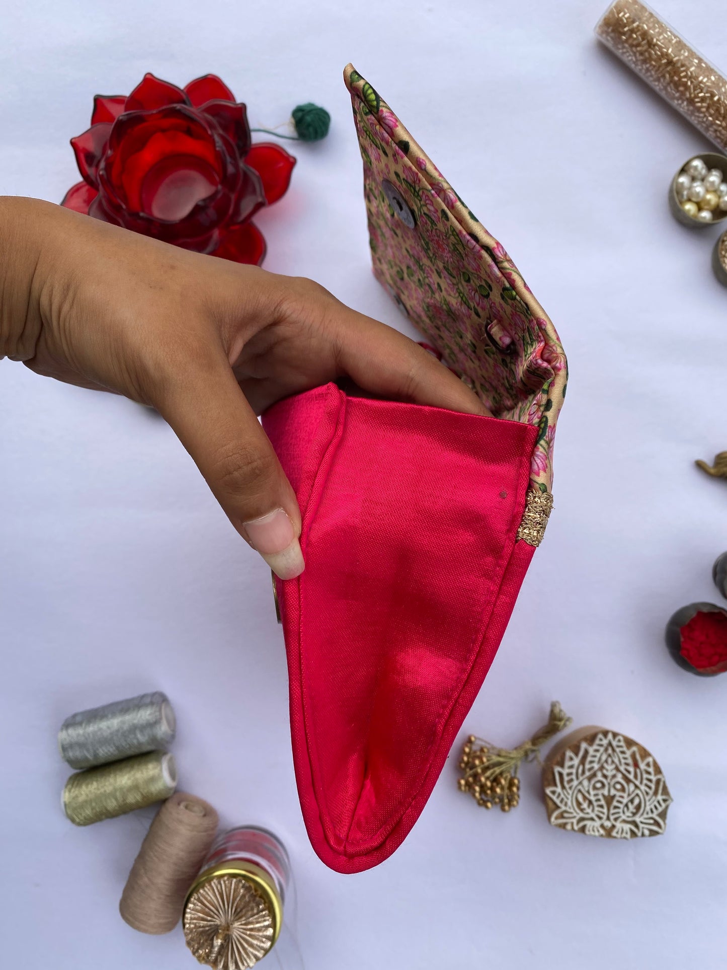 Inflorescence Divine Pichwai Macro Encase Clutch