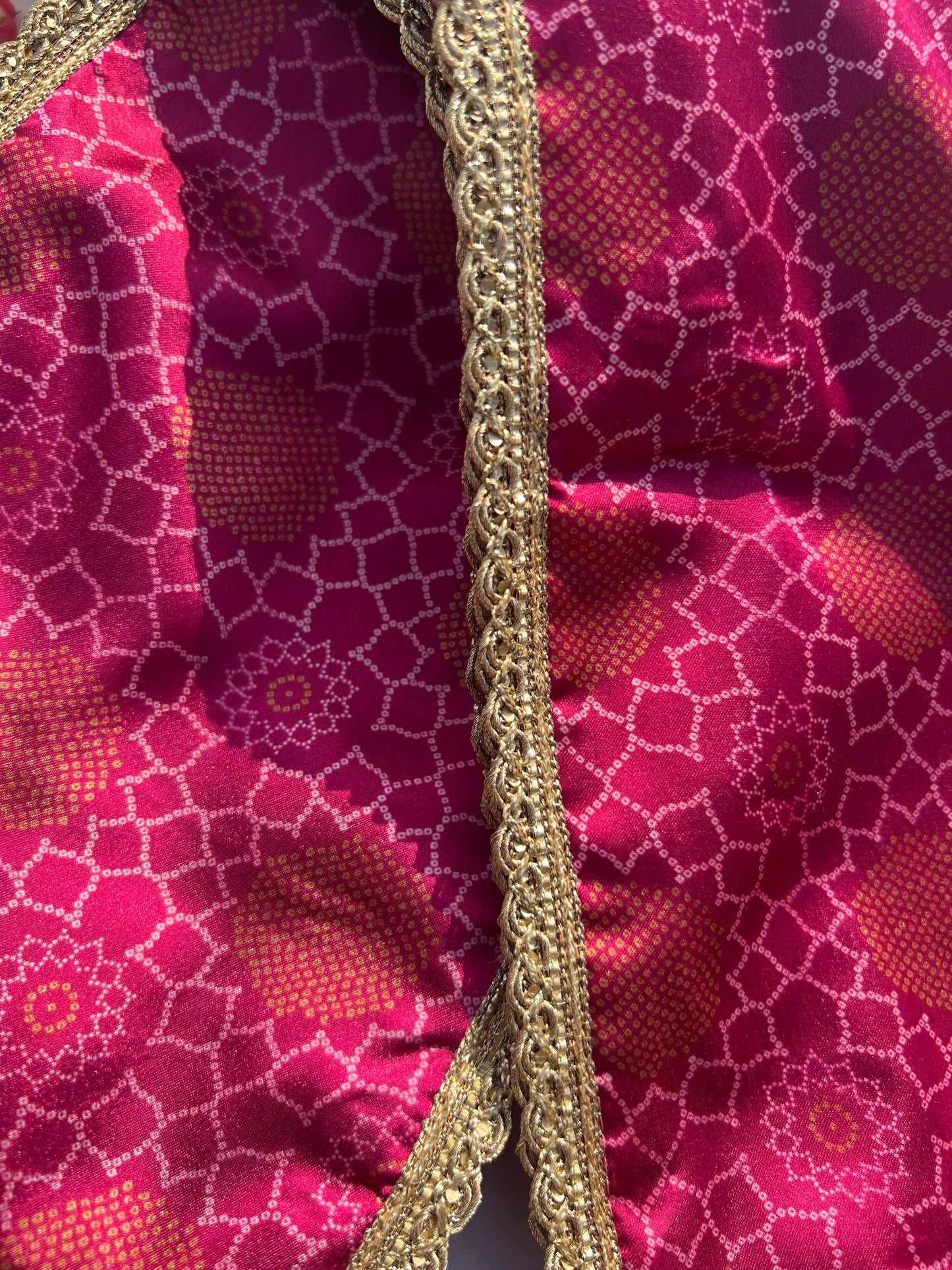 KHES: Rosie Rani Surajmukhi Bandhej + Solid Pink