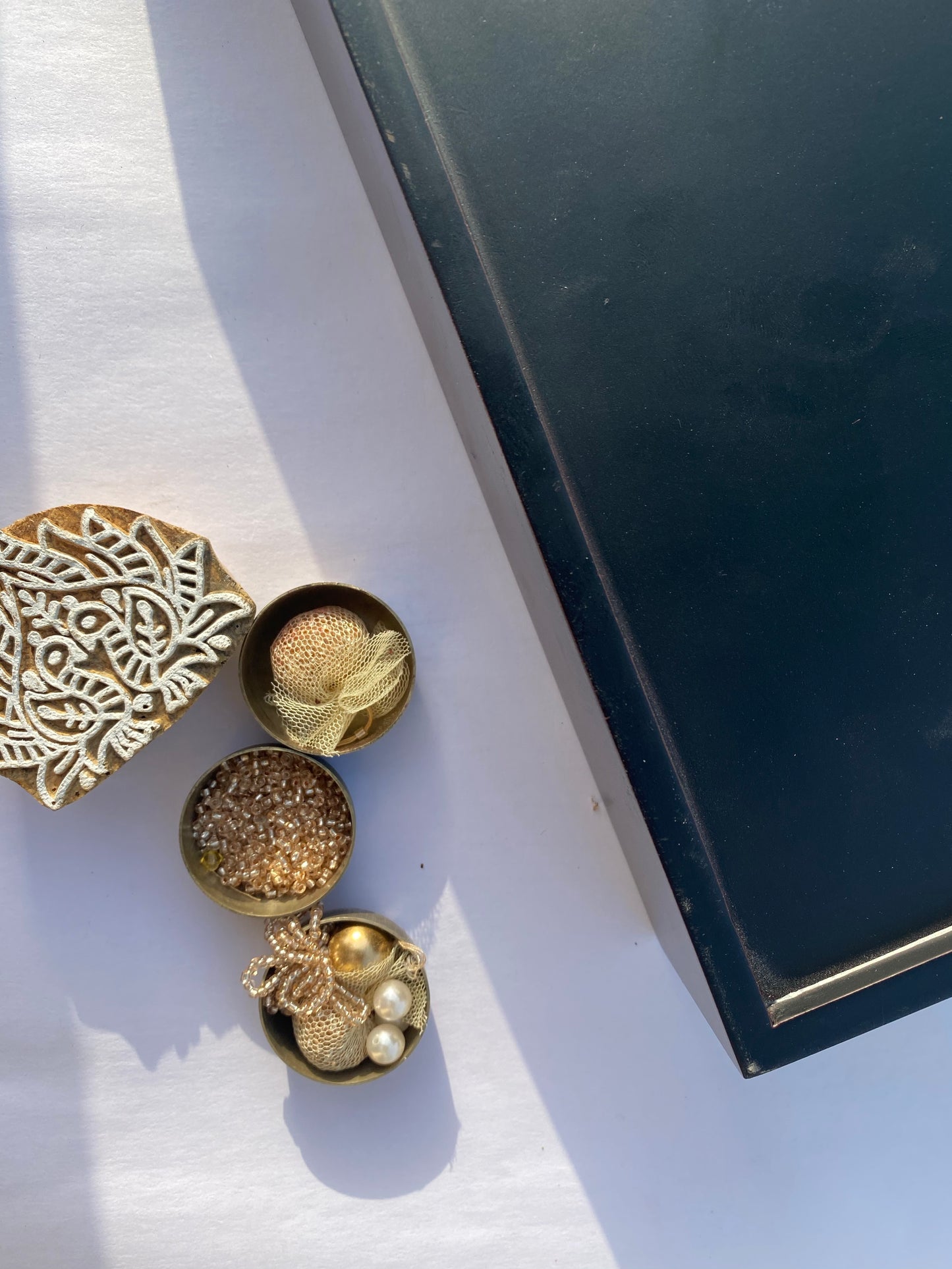 Scallop Jaal Intense Ajrakh Square Multi-Purpose Tray