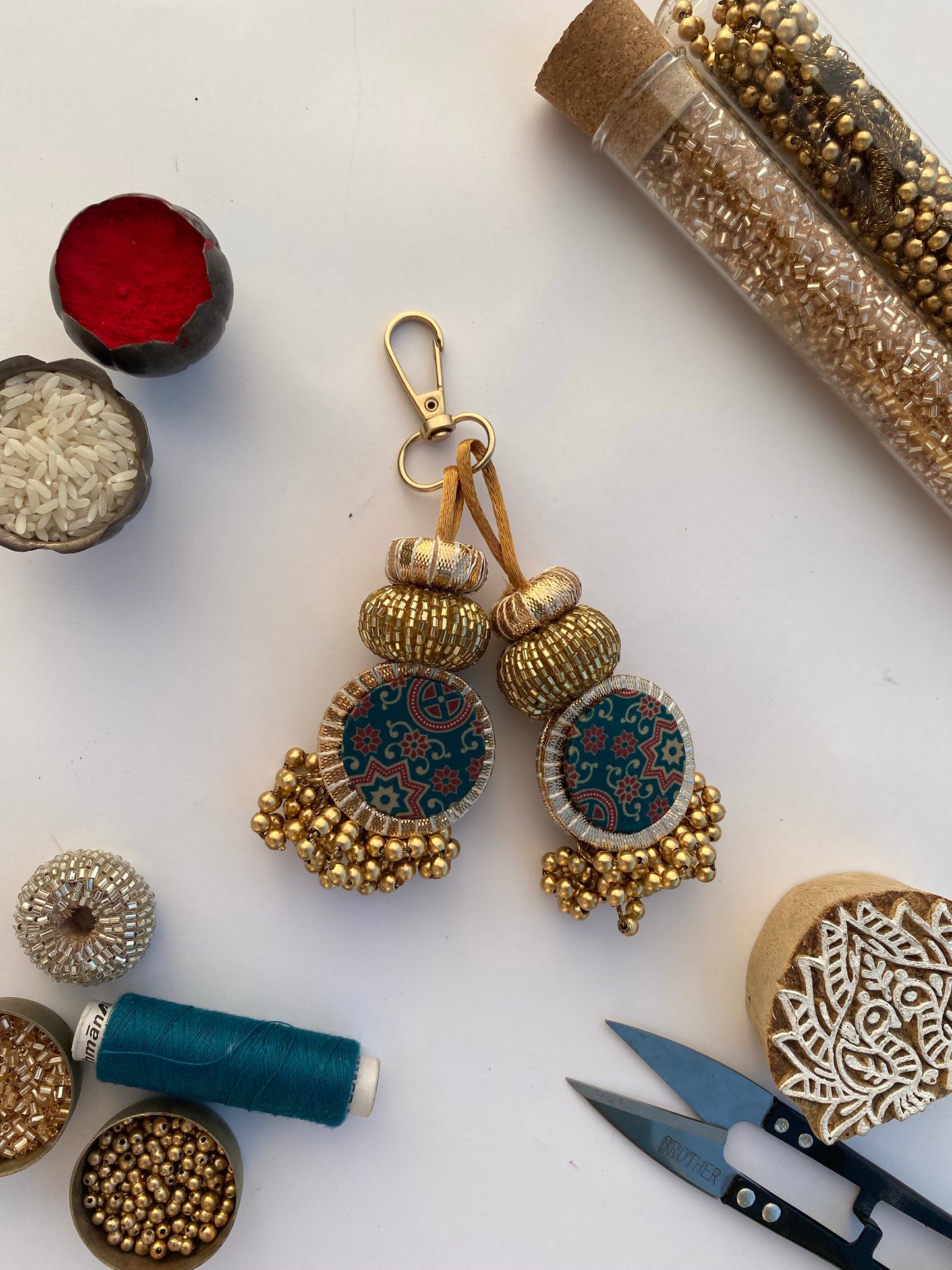 Achromatic Intense Ajrakh Charms - IBHI