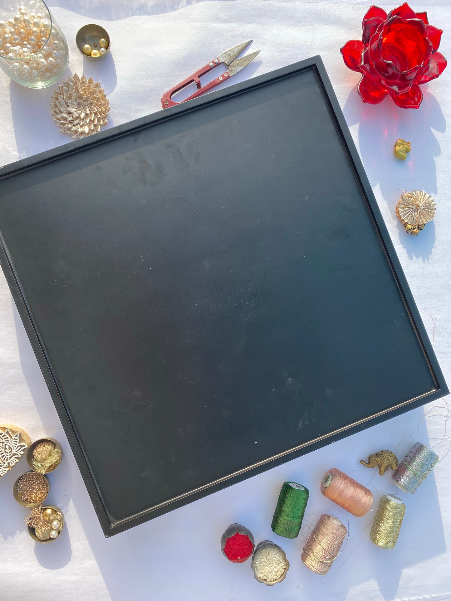 Idiosyncratic Divine Pichwai Square Multi-Purpose Tray