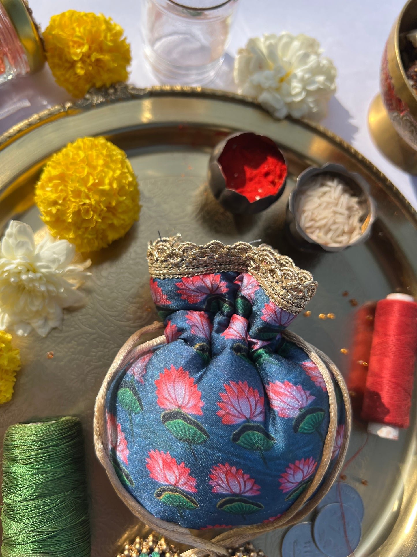 Idiosyncratic Divine Pichwai Little Potli- शगुन wali