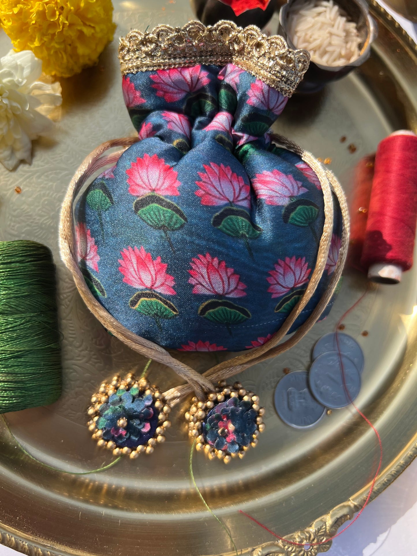 Idiosyncratic Divine Pichwai Little Potli- शगुन wali