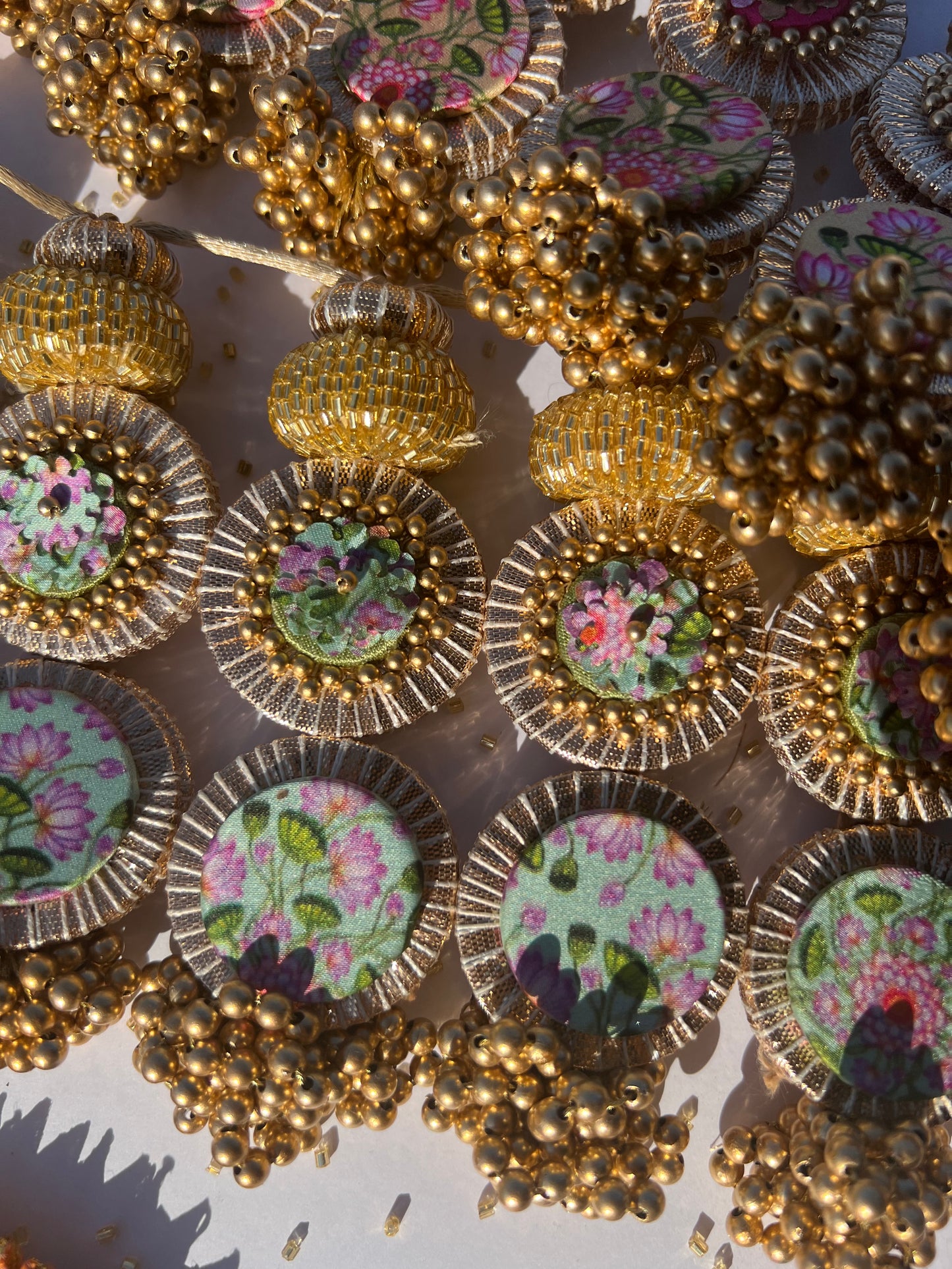 Bling Cling OG Infloresence Divine Pichwai + Pastel Pistachio Infloresence Divine Pichwai(FLEXIBLE)