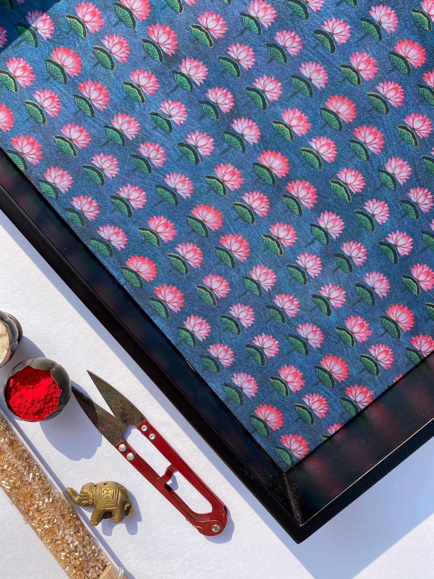Idiosyncratic Divine Pichwai Square Multi-Purpose Tray