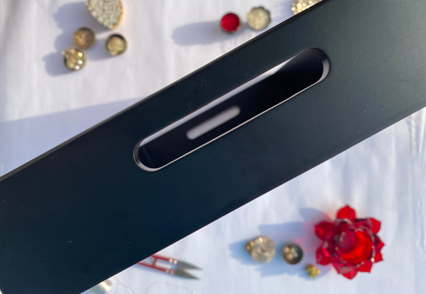 The Black Sylvan Intense Ajrakh Square Multi-Purpose Tray