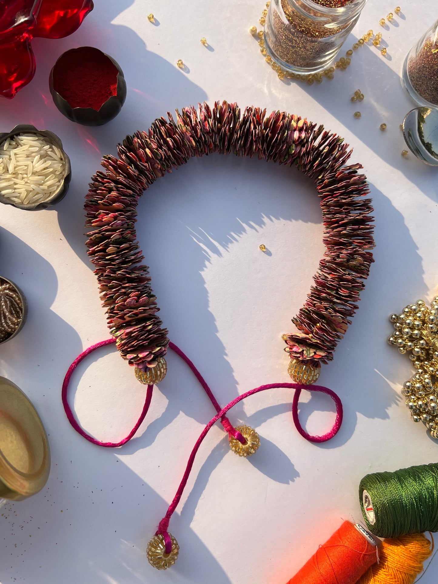 Congruous Divine Pichwai- FLOWER GARLAND FOR HAIR