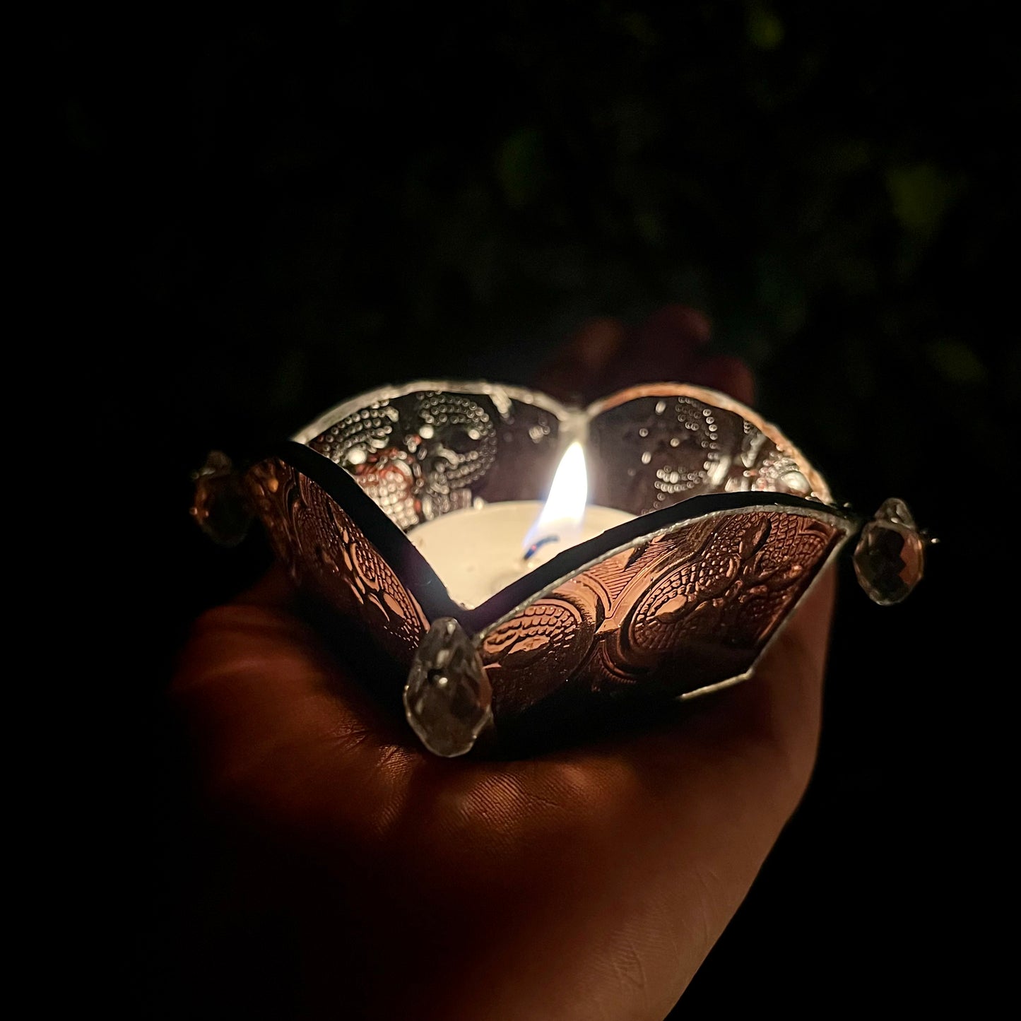 Colored Glass Diya