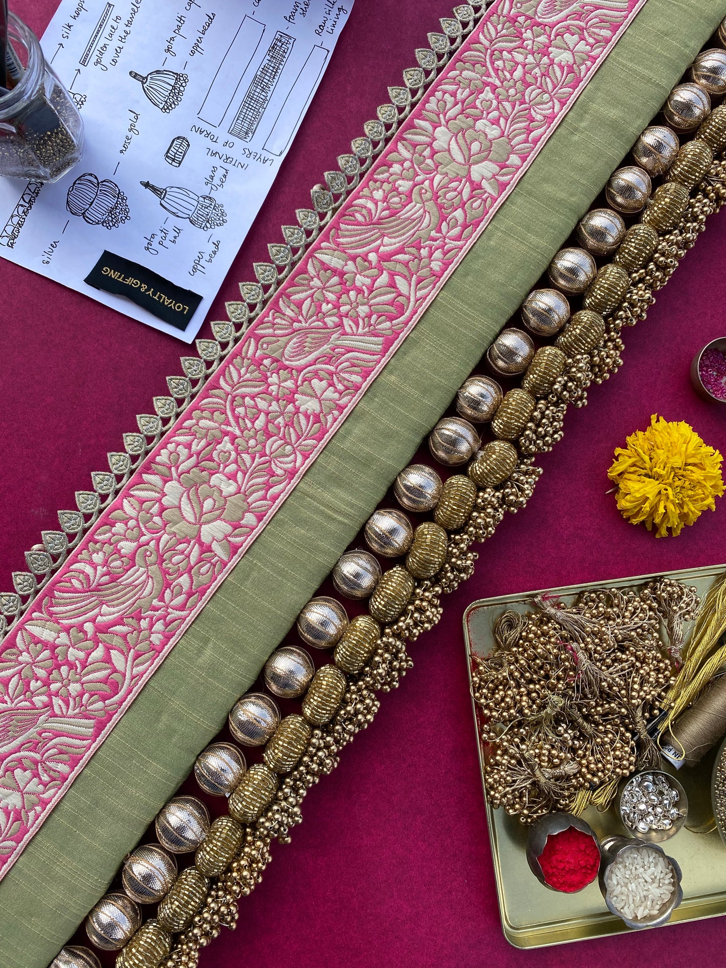 The English Pink Parsi Gara Toran - IBHI