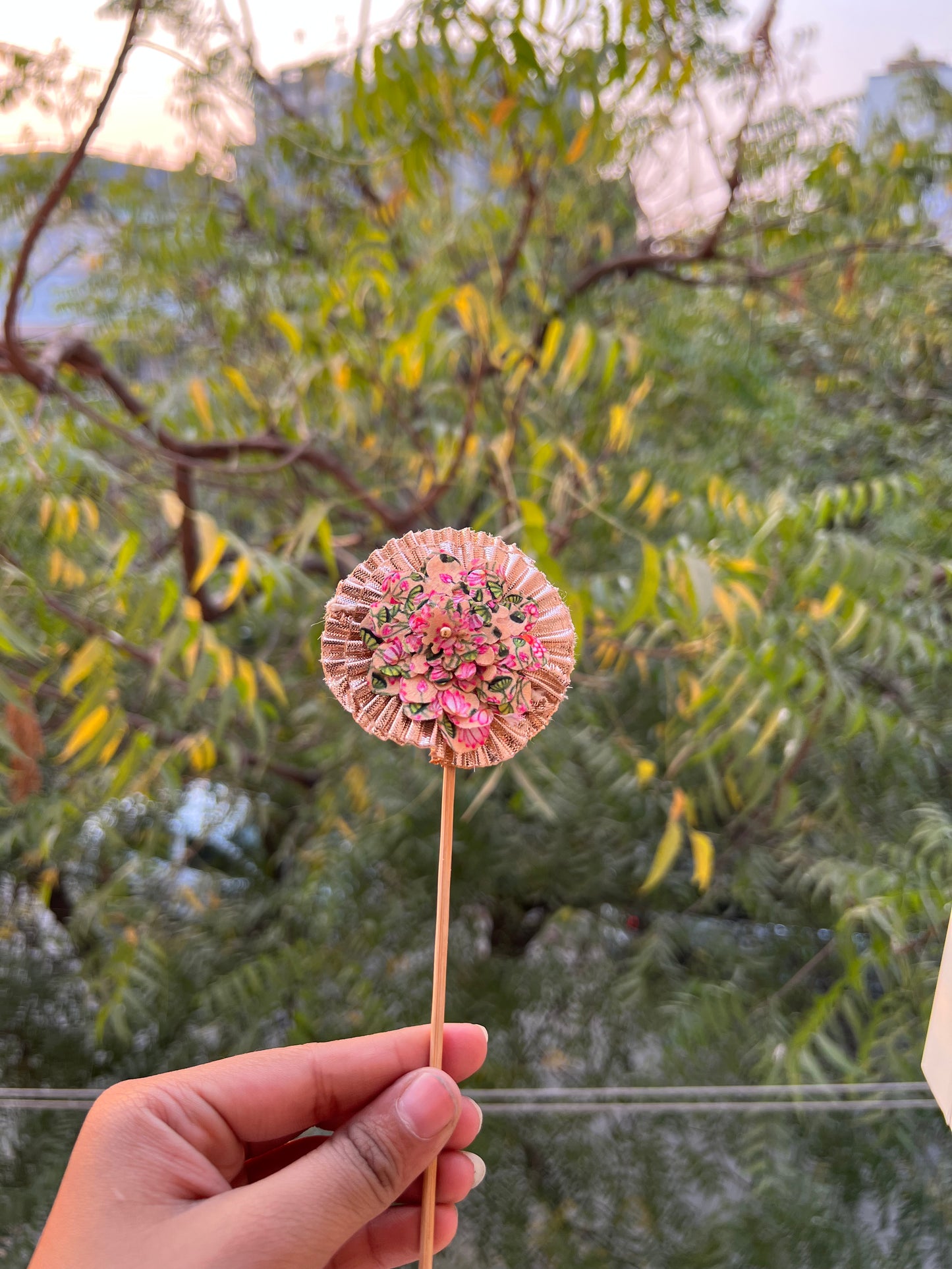 Maroon Navratna Patola + OG Inflorescence Divine Pichwai Trinket