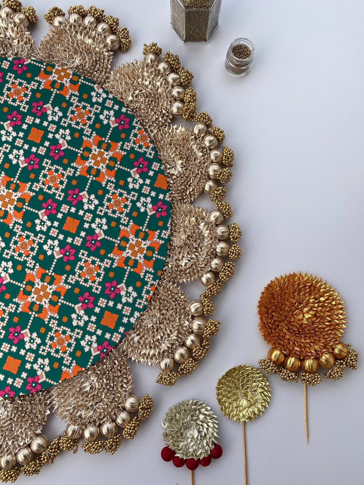 The Bottle Green Navratna Gota Scallop Rangoli - IBHI