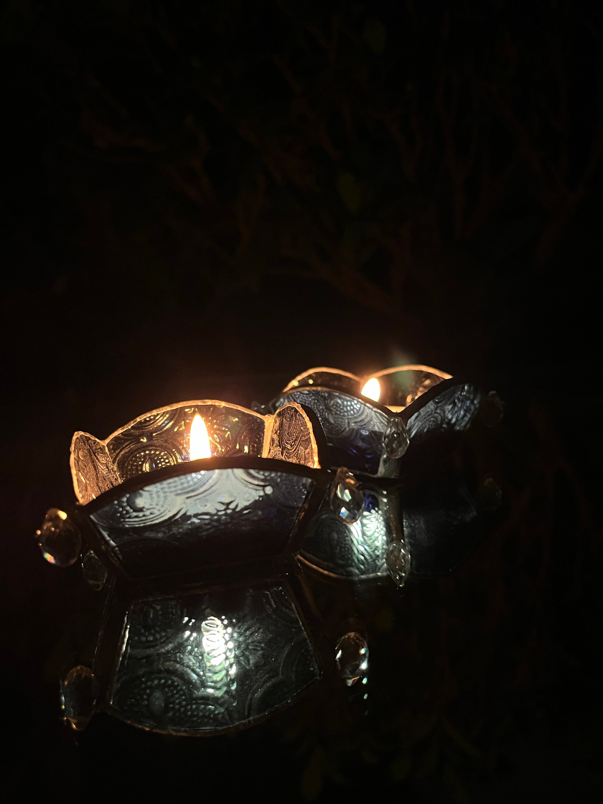 Glass T-light holder