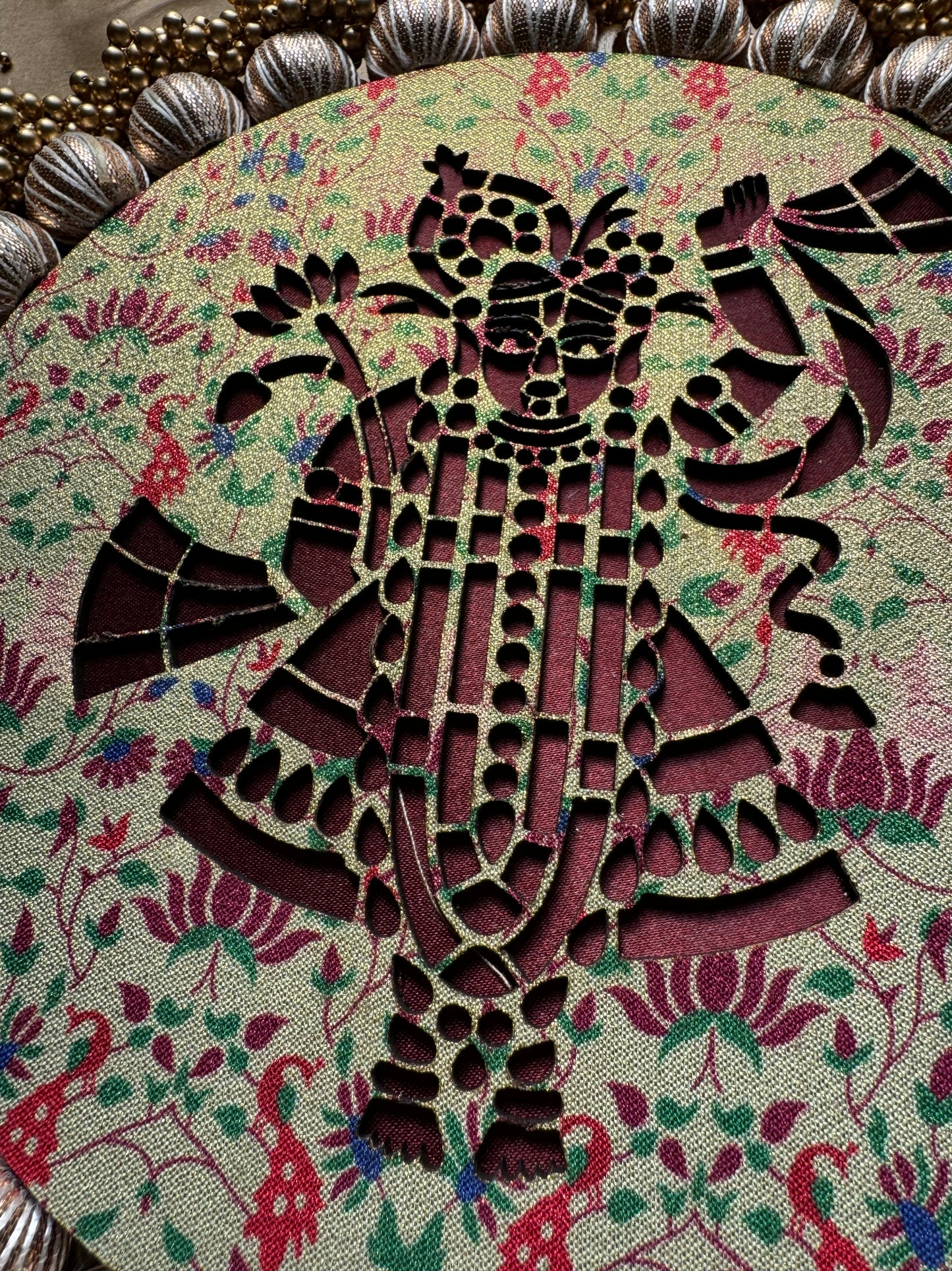 Shrinathji Pallet: Pistachio Kamal Paithani