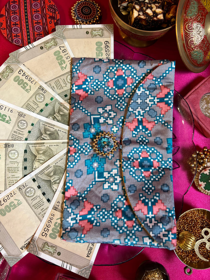 Pink Colloquial Divine Pichwai Shagun Envelope