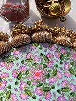 Load image into Gallery viewer, Dilwali Rangoli: Solid Rani Pink + OG Inflorescence Divine Pichwai (10 inches)
