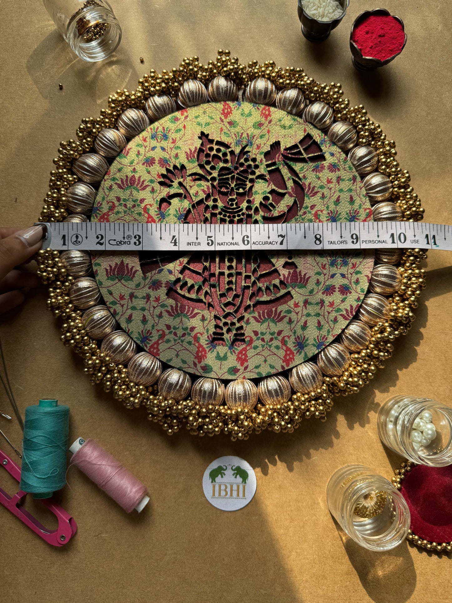 Shrinathji Pallet: Pistachio Kamal Paithani