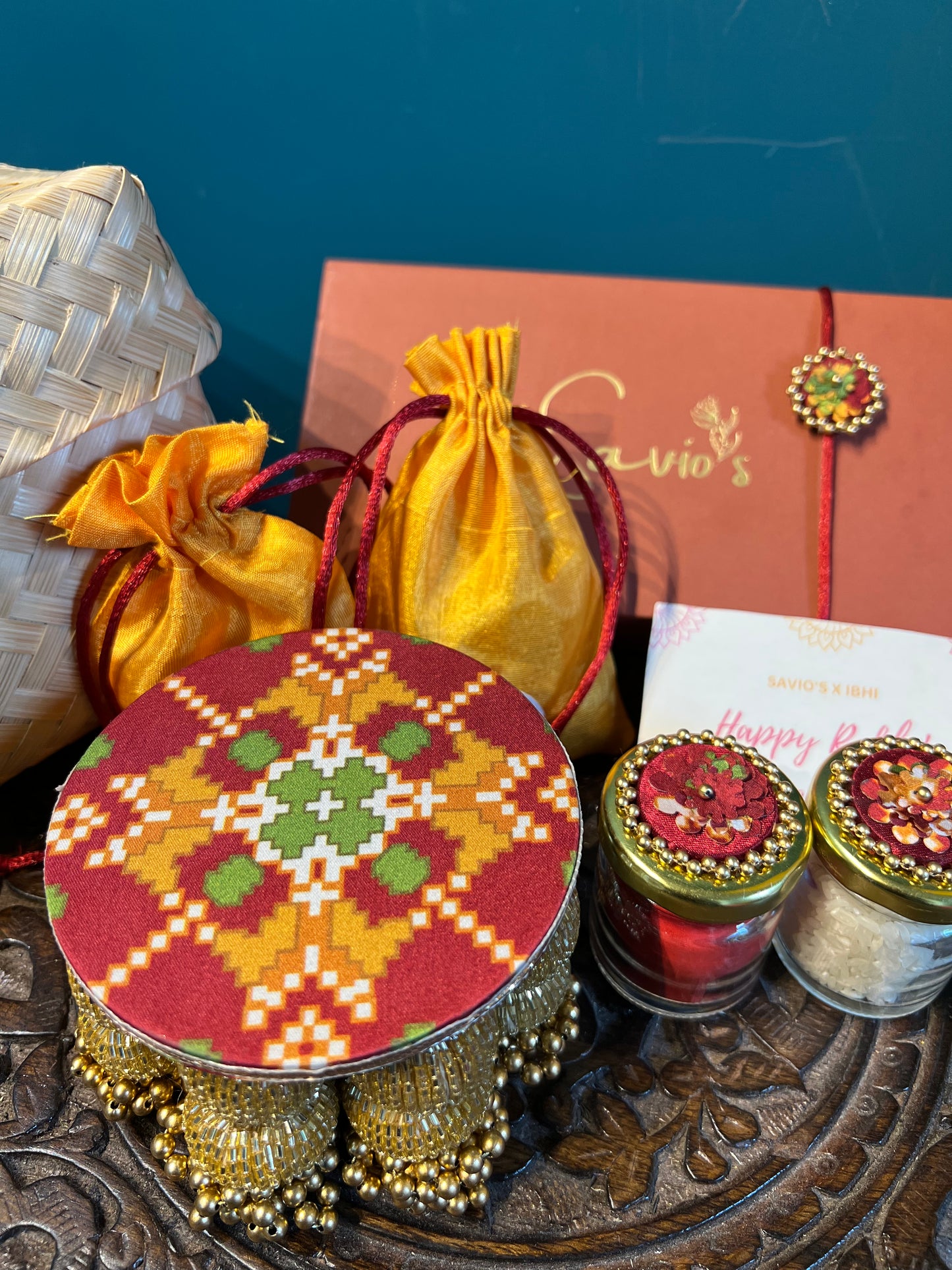 Maroon Beauty on Duty Rakhi Hamper