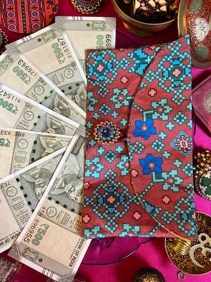 Pink Colloquial Divine Pichwai Shagun Envelope