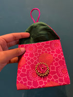 Load image into Gallery viewer, ADD ON: Maroon Navratna Patola Mini Pouch
