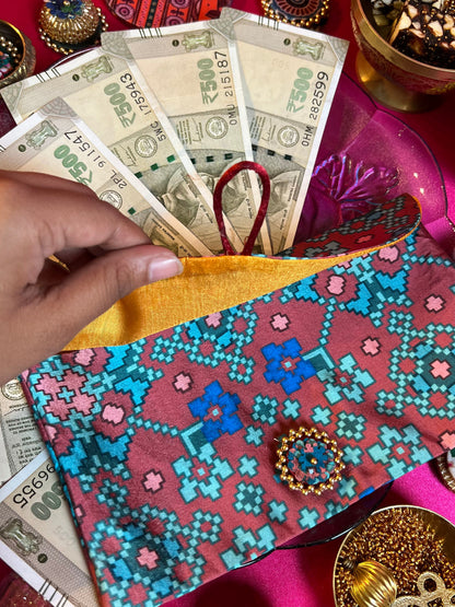 Pink Colloquial Divine Pichwai Shagun Envelope