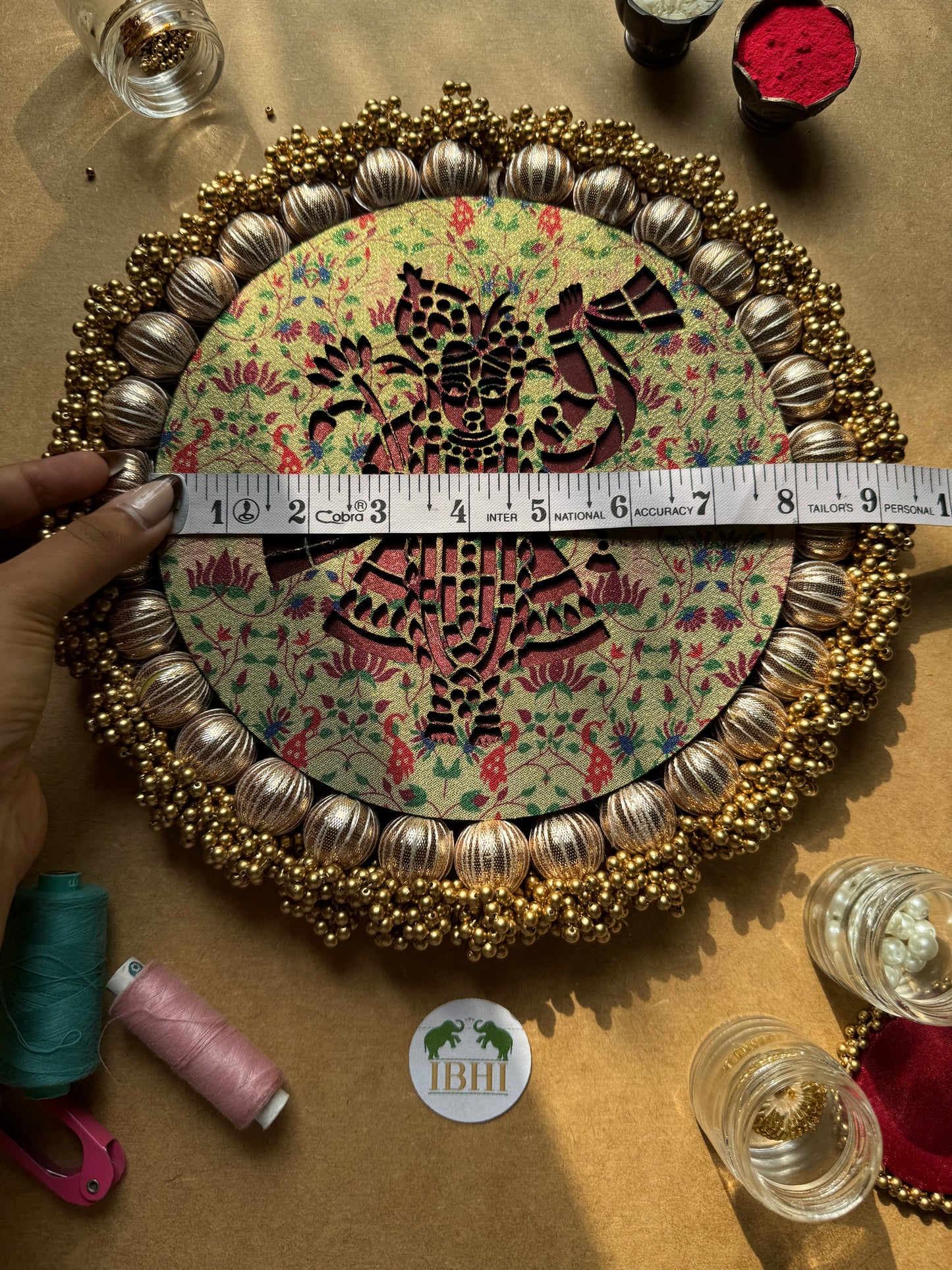 Shrinathji Pallet: Pistachio Kamal Paithani