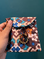 Load image into Gallery viewer, Chocolate Brown Navratna Patola Coin Pouch
