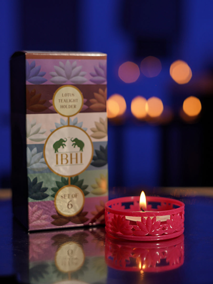 IBHI's Lotus TeaLight Holder: Set of 6
