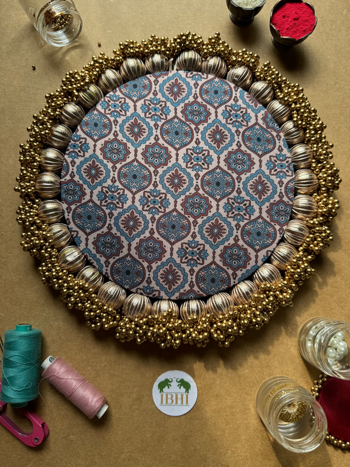 Shrinathji Pallet: Pistachio Kamal Paithani