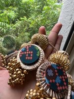 Load image into Gallery viewer, The Ready To Glam Cow Divine Pichwai and Chocolate Brown Navratna Patola Toran- Two Way