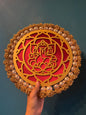 Aakarshan Ganesh Pallet: Solid Maroon + Vermillion Congruous Divine Pichwai