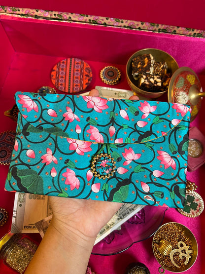 Pink Colloquial Divine Pichwai Shagun Envelope