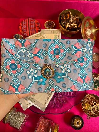 Pink Colloquial Divine Pichwai Shagun Envelope
