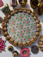 Load image into Gallery viewer, Dilwali Rangoli: Solid Rani Pink + OG Inflorescence Divine Pichwai (10 inches)
