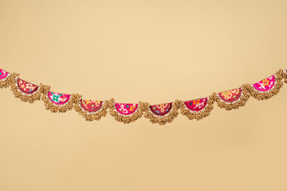 PLIANT TORAN: Flare MORBANI THANGAT KARE & Dual Tone Navratna Patola Toran