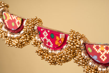PLIANT TORAN: Flare MORBANI THANGAT KARE & Dual Tone Navratna Patola Toran