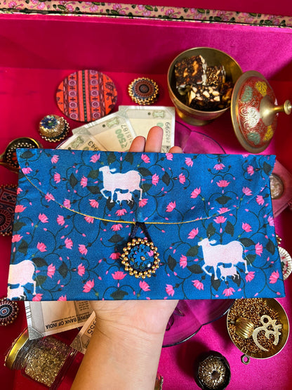 Pink Colloquial Divine Pichwai Shagun Envelope