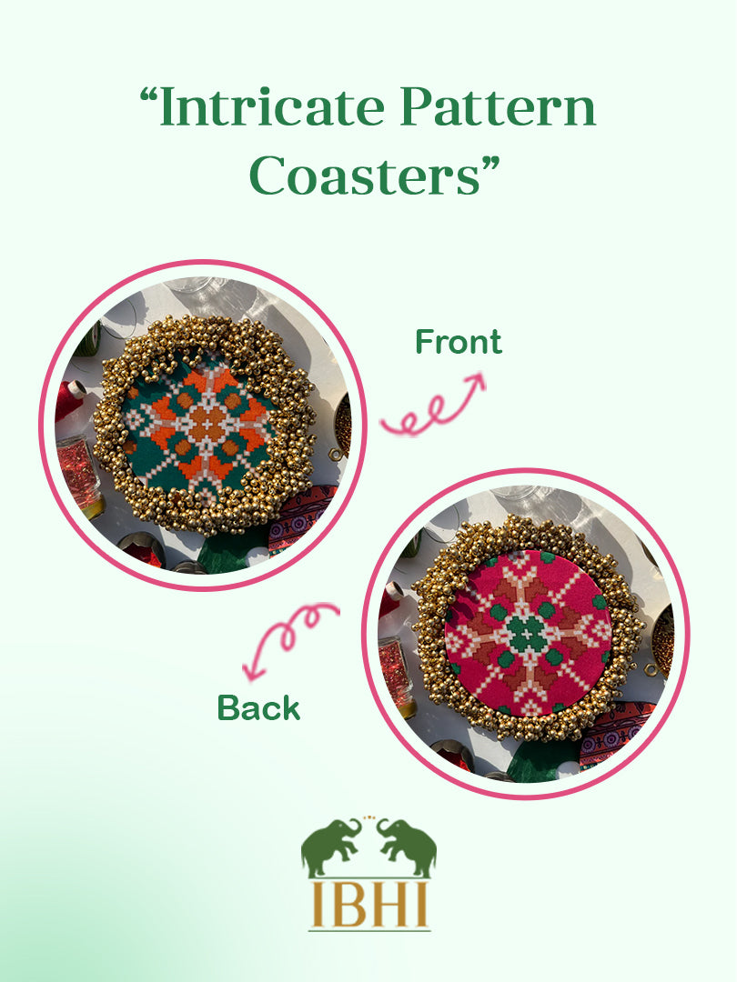 FIFO Pallet : Bottle Green + Pink Navratna Patola