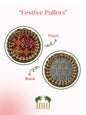 Flat Gota Chaandbali Maroon Navratna Patola & Pastel Pistachio Inflorescence Divine Pichwai Rangoli