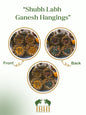 Shubh Labh + Ganesh- Solid Pistachio + Pastel Pistachio Inflorescence Divine Pichwai