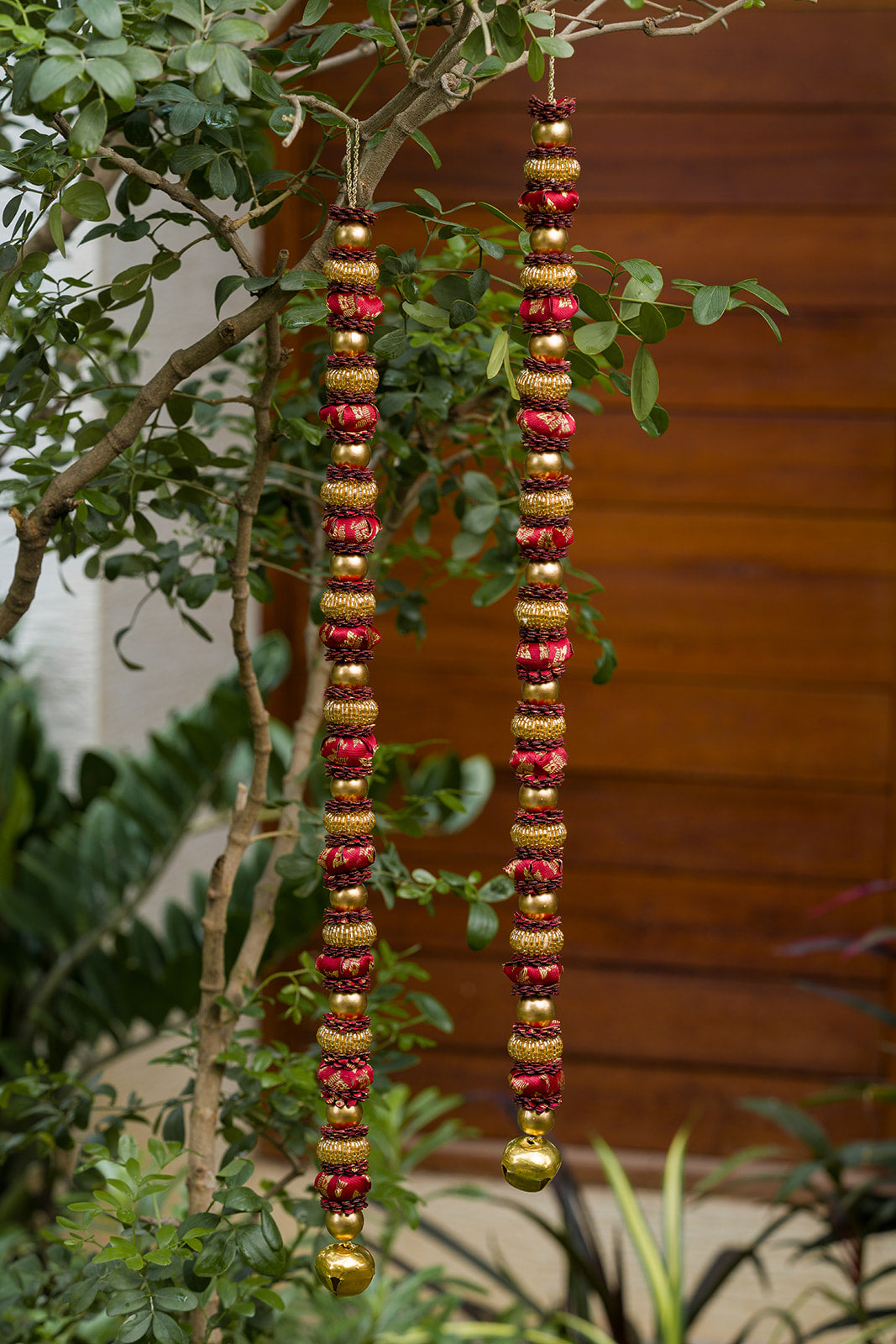 Petite Gajara Long Hangings- Maroon (23 inches)
