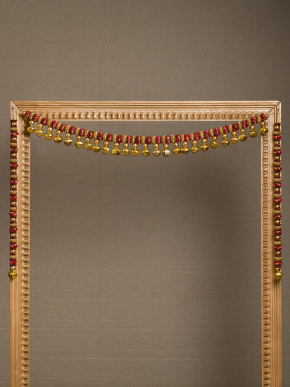 Petite Gajara Long Hangings- Maroon (23 inches)