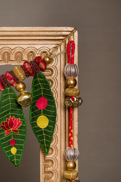 Star Petite Gajra Mango Leaf Dwaar Shringar – Toran & Shubh Labh Hangings Combo