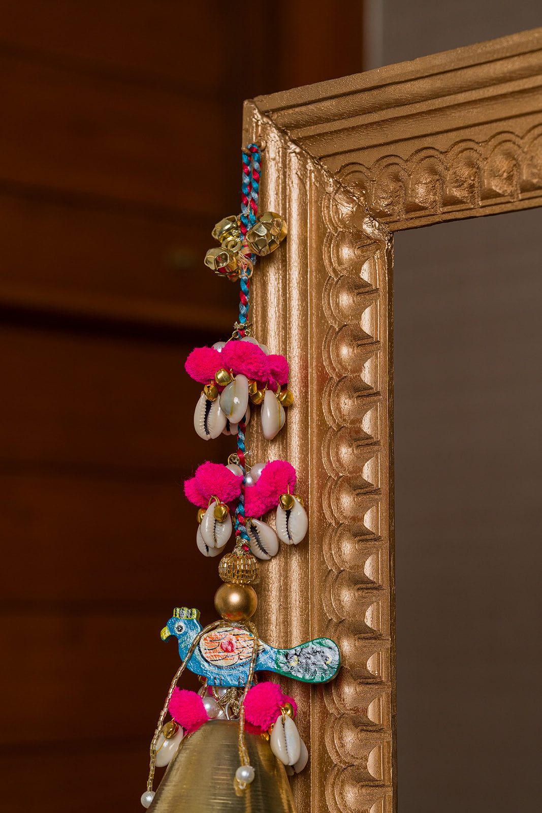 Kalaswar Bell Peacock Hangings- Set of 2