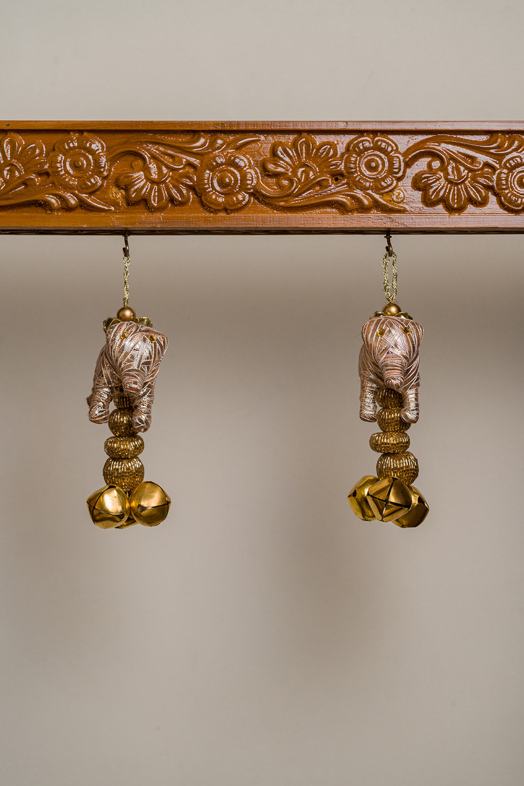 Elephant & Ghunghroo Decorative Hangings – Set of 2